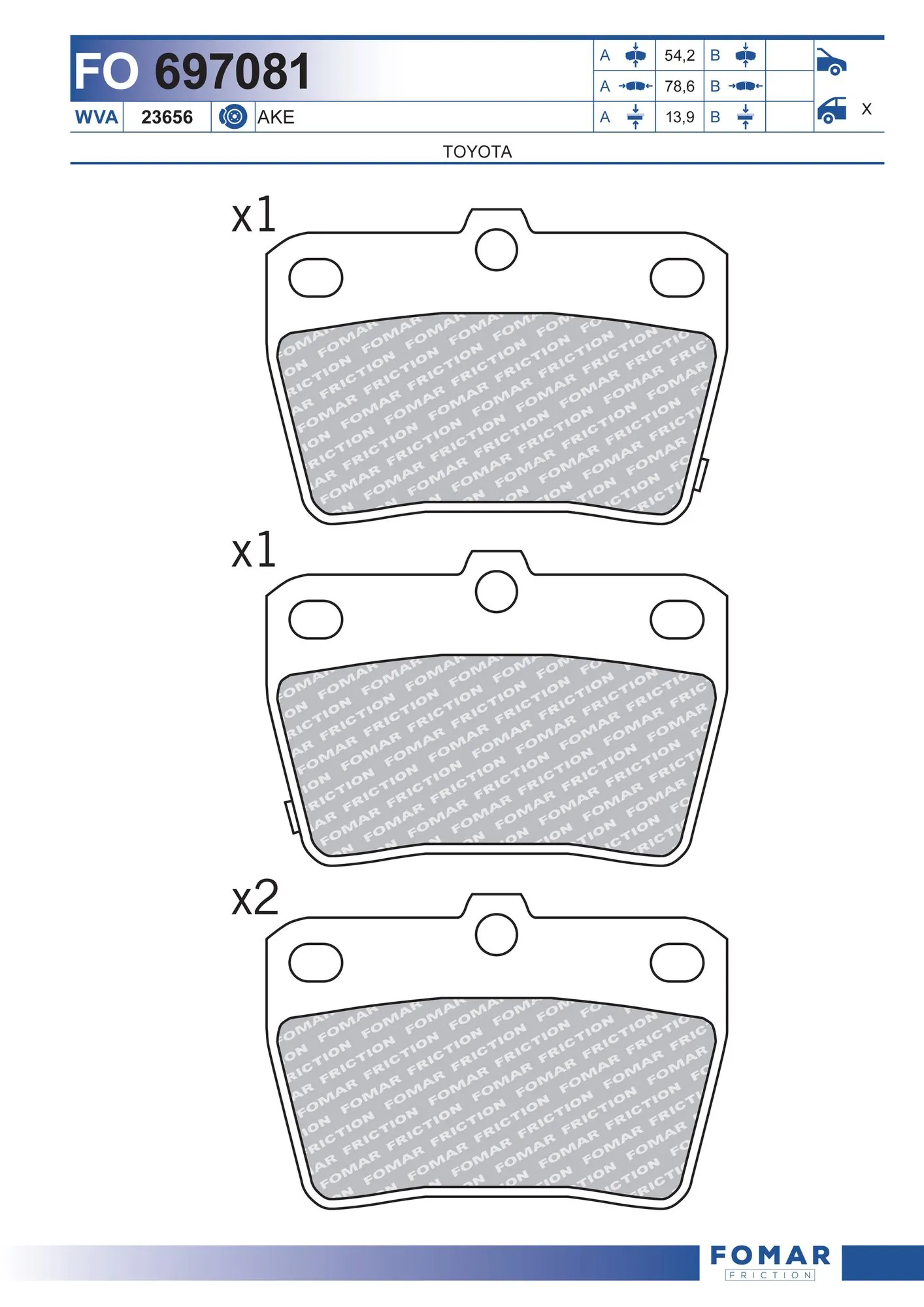 Brake Pad Set, disc brake